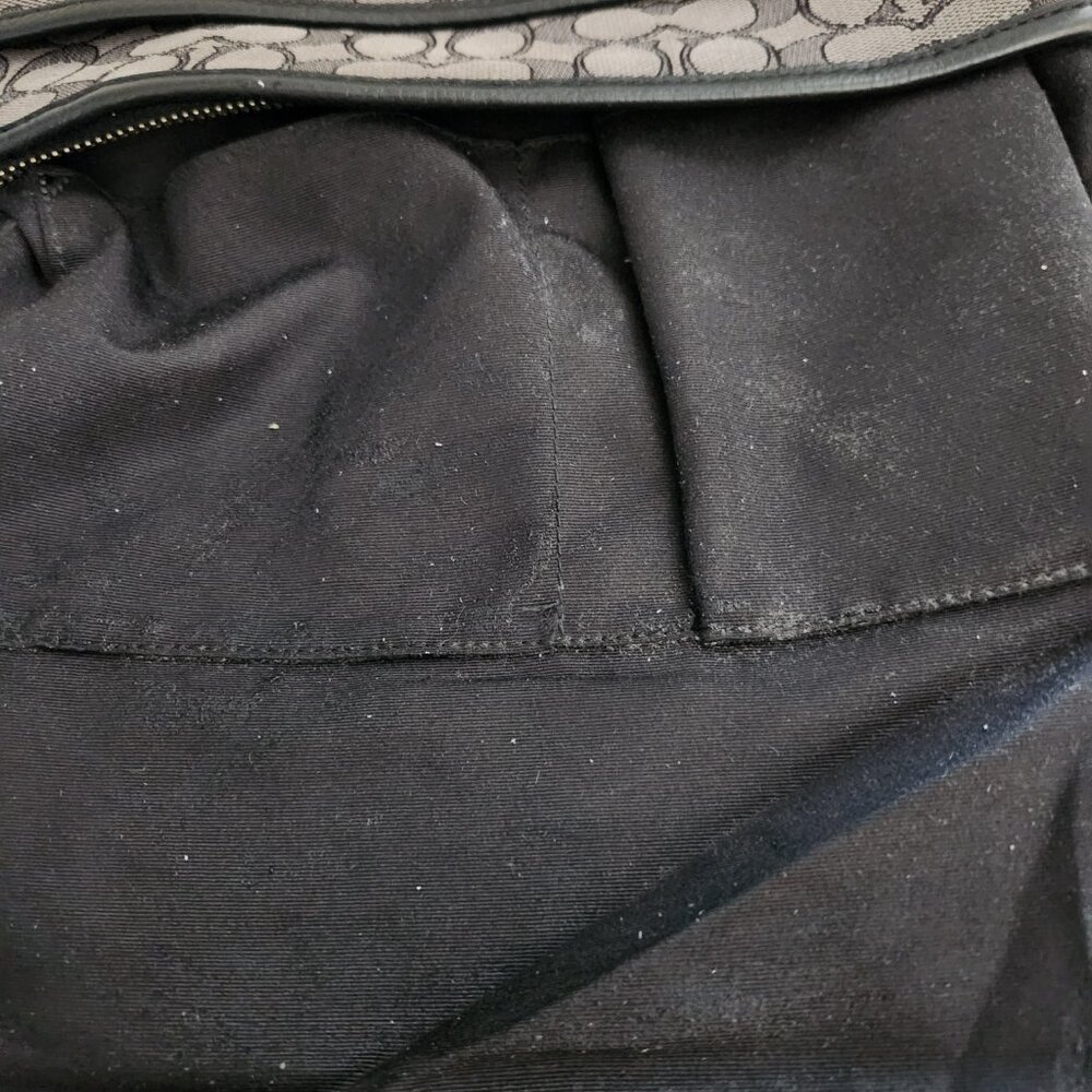 Coach Signature Jacquard Black Filer Crossbody Bag Purse - Picture 9 of 9